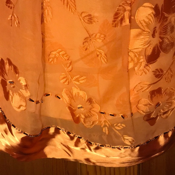 Orange Floral Skirt NWT - Picture 4 of 7